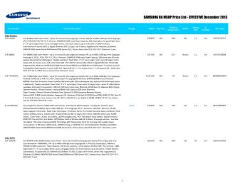 Dec. 2013 Pricing - Samsung