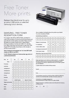 Free Toner. More prints. - Samsung