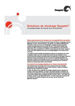 Solutions de stockage Seagate®
