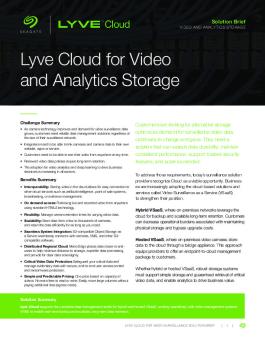 Seagate Video And Analytics Storage Solution Brief