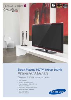 Ecran Plasma HDTV 1080p 100Hz PS50A676 / PS58A676