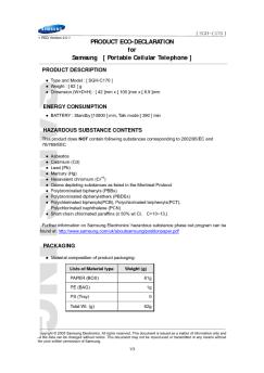 PRODUCT ECO-DECLARATION - Samsung