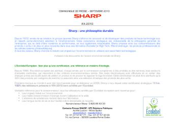 Sharp : une philosophie durable
