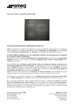 Table de cuisson à induction SI4631CBS NOUVELLE ... - Smeg