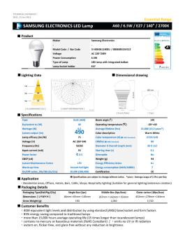 SAMSUNG ELECTRONICS LED Lamp