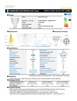 SAMSUNG ELECTRONICS LED Lamp