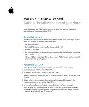 Guida all'installazione e configurazione - Support - Apple