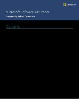 Software Assurance MSCOM Frequently Asked Questions