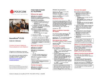 SoundPoint IP 670 Quick User Guide - Polycom Support