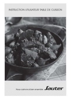 INSTRUCTION UTILISATEUR TABLE DE CUISSON