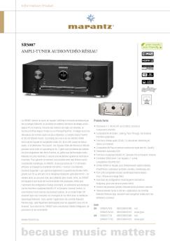 sr5007 ampli-tuner audio/vidéo réseau - Marantz