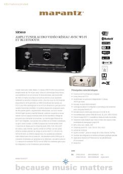 sr5010 ampli tuner audio vidéo réseau avec wi-fi et bluetooth - Marantz