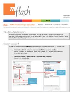 Profils d'impression par application Présentation ... - TA Triumph-Adler