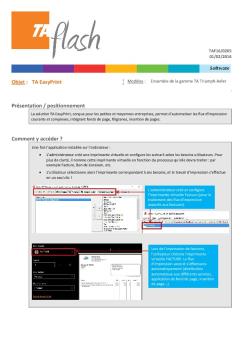 TA EasyPrint Présentation / positionnement Comment ... - Triumph-Adler