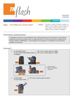 Verrouillage des cassettes papier Présentation ... - TA Triumph-Adler