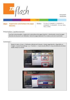 Suppression automatique des pages blanches ... - TA Triumph-Adler