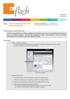 Objet : Fusion de documents dans une Boîte ... - TA Triumph-Adler