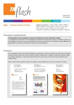 Objet : Compteur couleur 3 niveaux Présentation ... - TA Triumph-Adler