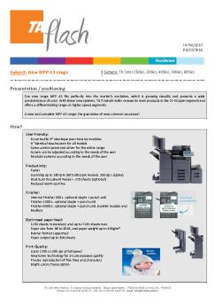 New MFP A3 range Presentation / positioning How? - TA Triumph-Adler