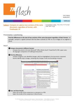 Compare at a glance two versions of the same ... - TA Triumph-Adler