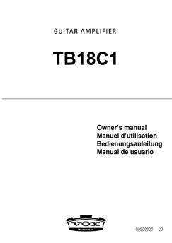 TB18C1 Owner's Manual - Vox