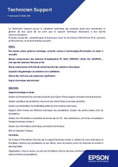 Technicien Support - Epson