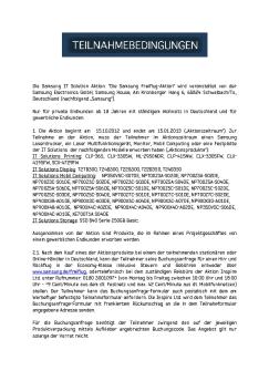 Teilnahmebedingungen - Samsung