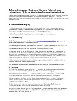 Teilnahmebedingungen Gewinnspiel (Samsung ...