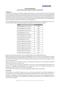 Teilnahmebedingungen „Curved TV/Soundbar ... - Samsung