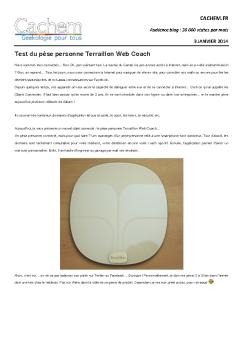 Test du pèse personne Terraillon Web Coach