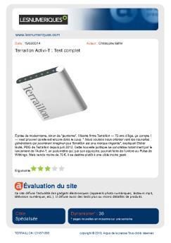 Évaluation du site - Terraillon