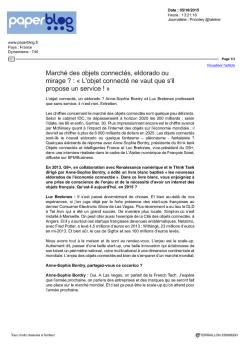 Marché des objets connectés, eldorado ou mirage ? : « L ... - Terraillon