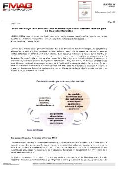 Prise en charge dè la minceur : des marchés à plusieurs ... - Terraillon