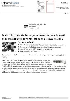 le marché français des objets connectés pour la santé et - Terraillon