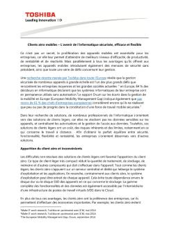 Clients zéro mobiles – L'avenir de l'informatique sécurisée ... - Toshiba