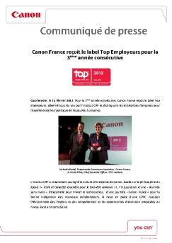 Communiqué de presse - Canon France