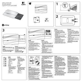 Getting started with Première utilisation Logitech® Touch Lapdesk ...