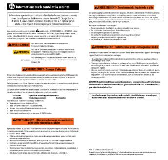 Informations sur la santé et la sécurité - Nintendo