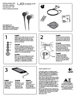 Getting started with Première utilisation Ultimate Ears® 350 Noise ...