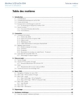 Table des matières - LaCie