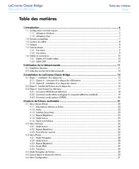 Table des matières - LaCie