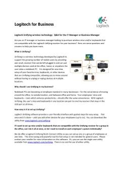 Logitech Unifying wireless technology: Q&A for the IT ...