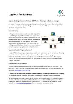Logitech Unifying wireless technology: Q&A for the IT ...