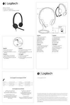 Setup Guide Logitech® USB Headset H340