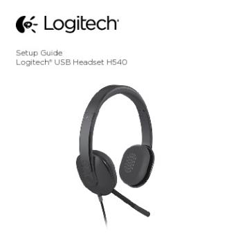 Setup Guide Logitech® USB Headset H540