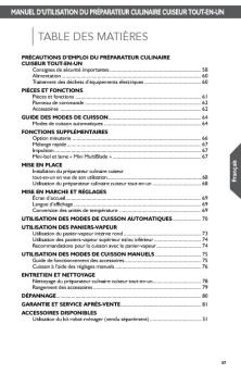 TABLE DES MATIÈRES - KitchenAid