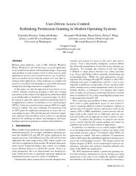 User-Driven Access Control: Rethinking Permission ... - CiteSeerX