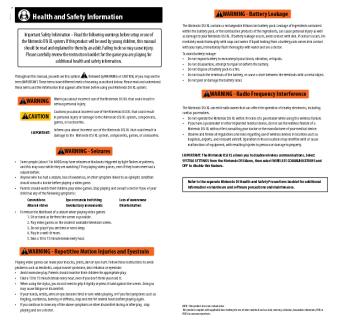 Health and Safety Information - Nintendo