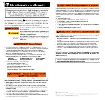 Informations sur la santé et la sécurité - Nintendo