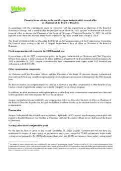 Valeo Compensation Ja As Chairman Of The Bod 122022